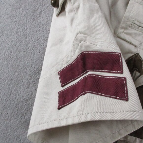 Dsquared Sexy Cargo Shorts Mens 46 Beige Made in Italy Patches Arrow Button Fly - Picture 6 of 13